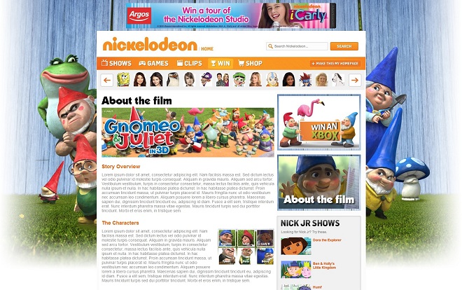 Gnomeo and Juliet Nickelodeon