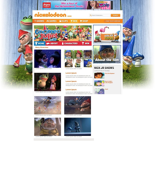 Gnomeo and Juliet Nickelodeon