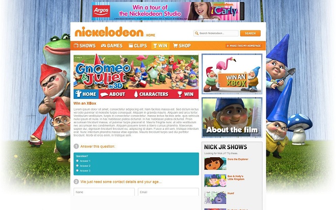 Gnomeo and Juliet  Nickelodeon