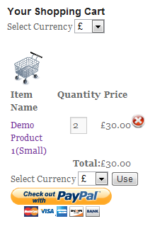 Wordpress Paypal Shopiing Cart Multi Currency